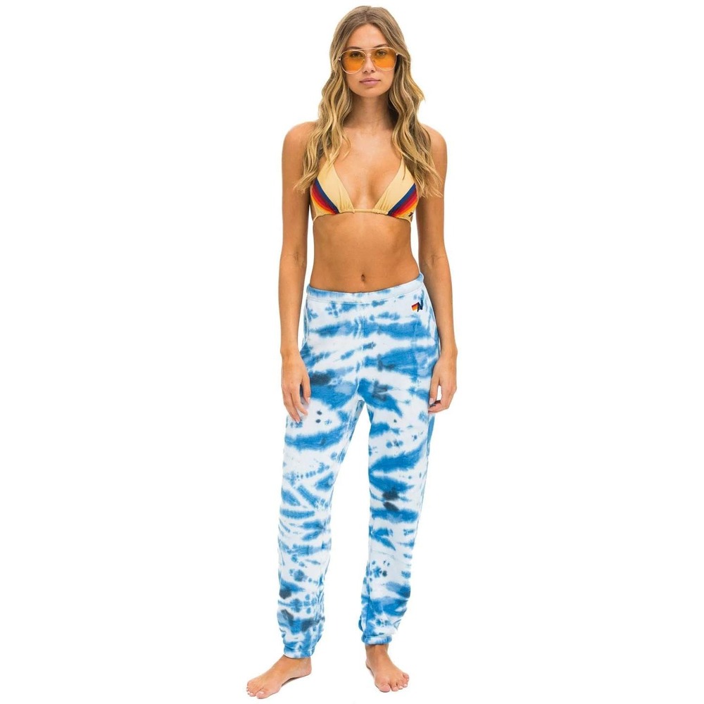 Aviator Nation sweatpants size‎ M NWT blue tie dye lounge jogger